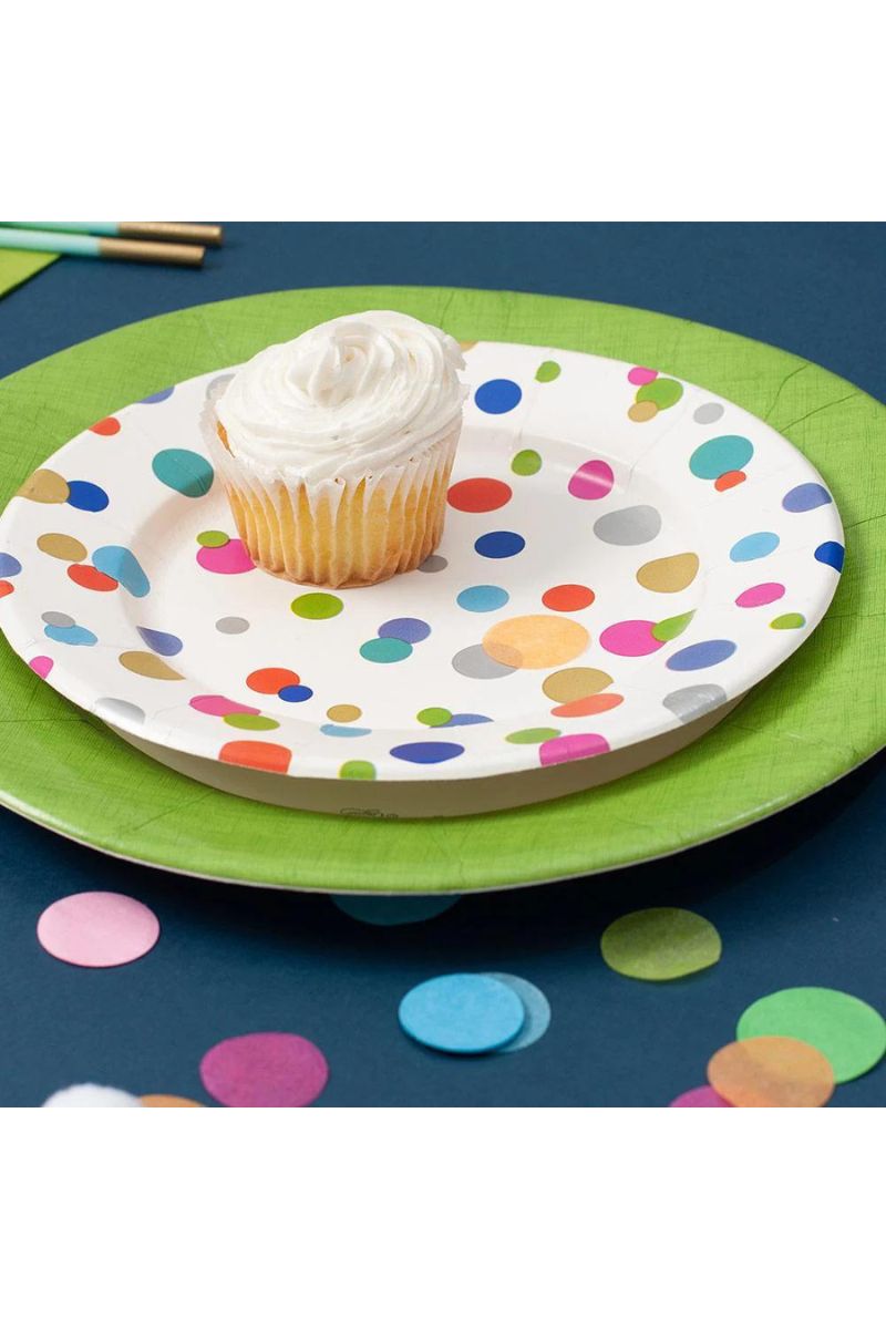 Caspari Confetti Brights Salad Plates - 8 Per Package