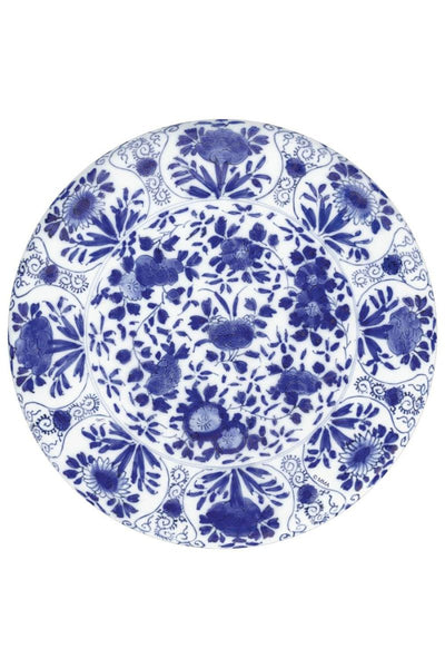 Caspari Delft Blue Round Paper Placemats - 12 Per Package