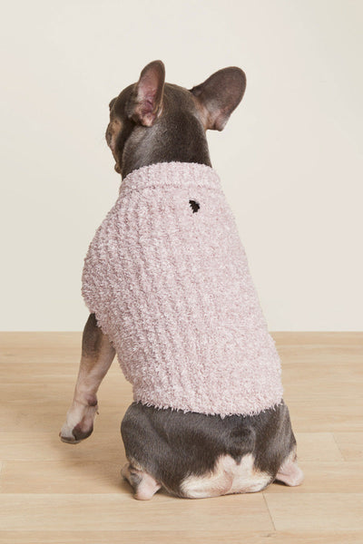 Barefoot Dreams CozyChic Ribbed Pet Sweater Heathered Vintage Rose / Ballet Pink Extra Extra Large