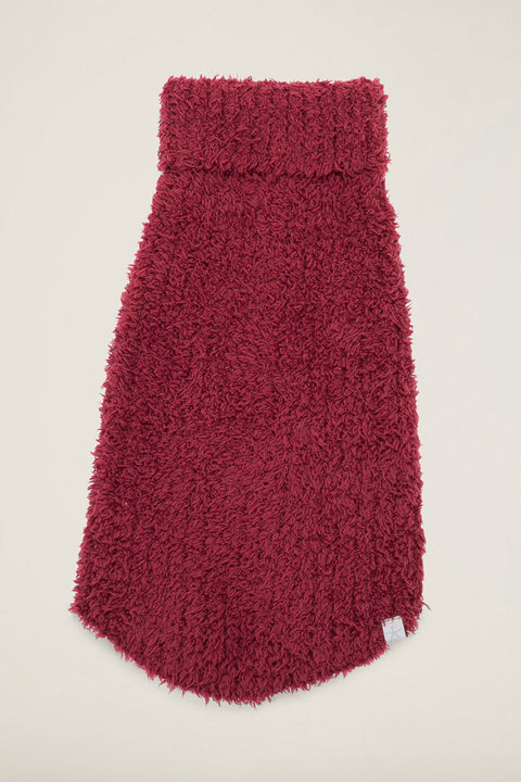 Barefoot Dreams CozyChic Ribbed Pet Sweater Cranberry Medium