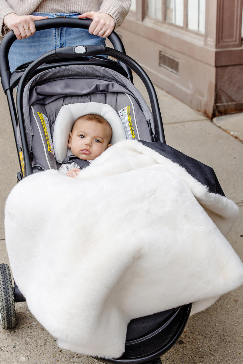 Mink Lap Blanket 30x42 Ivory