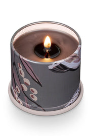 CANDLE, WOODFIRE DEMI TIN