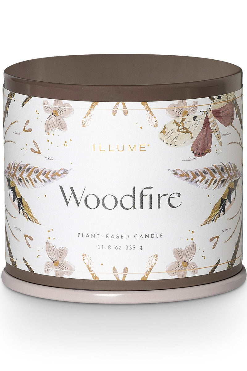 Illume Tin Candle Large Woodfire