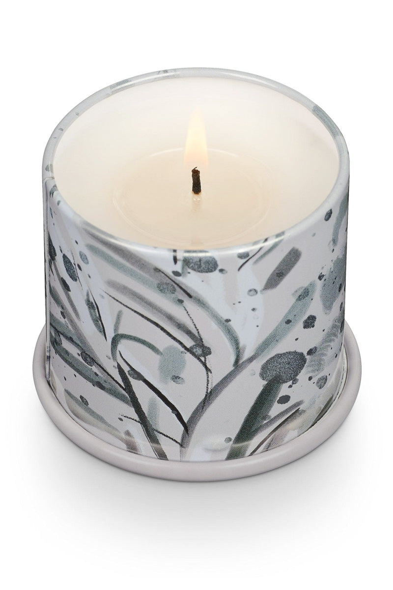 CANDLE, WINTER WHITE DEMI TIN