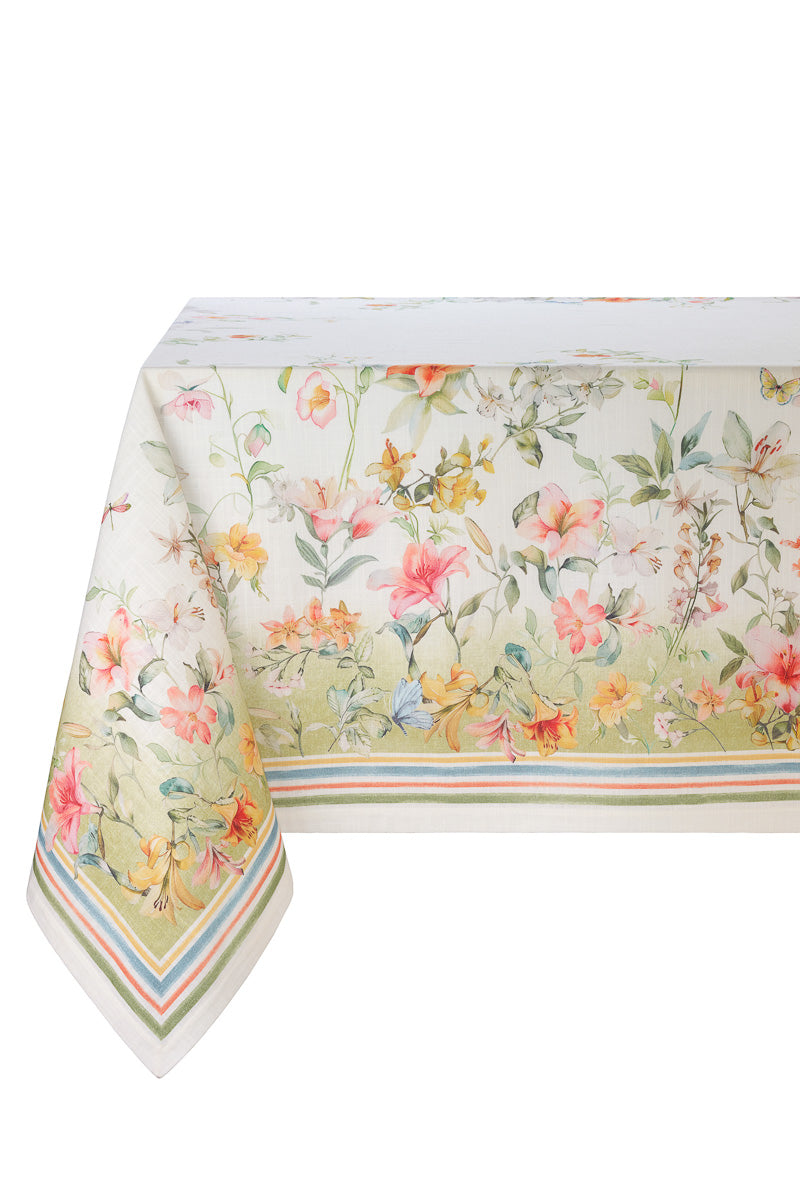 Bodrum Lily Garden Tablecloth 63"x63"