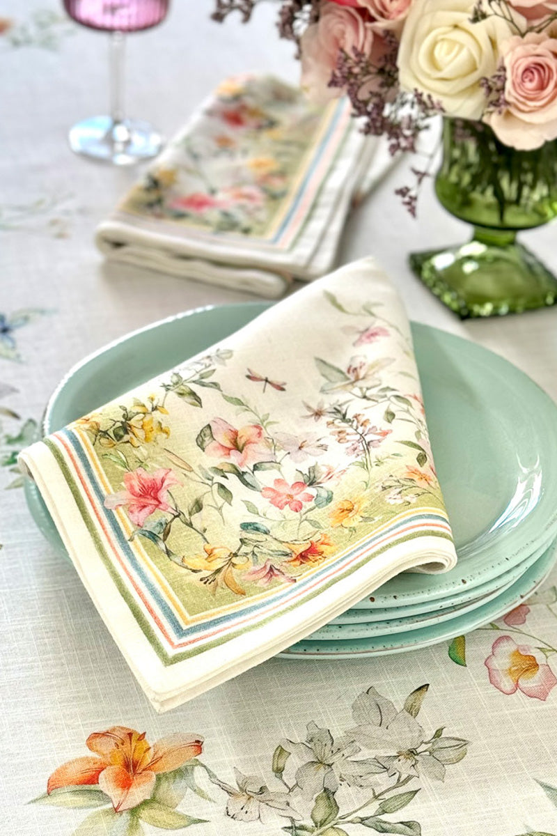 Bodrum Lily Garden Napkin 21"