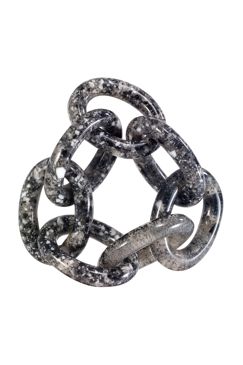 Bodrum Chain Link Napkin Ring Black Speckled