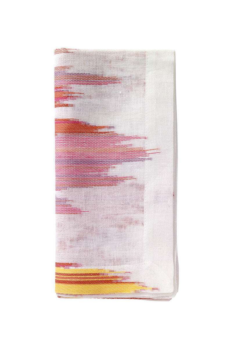 Bodrum Aztec Napkin 22" Red & Orange