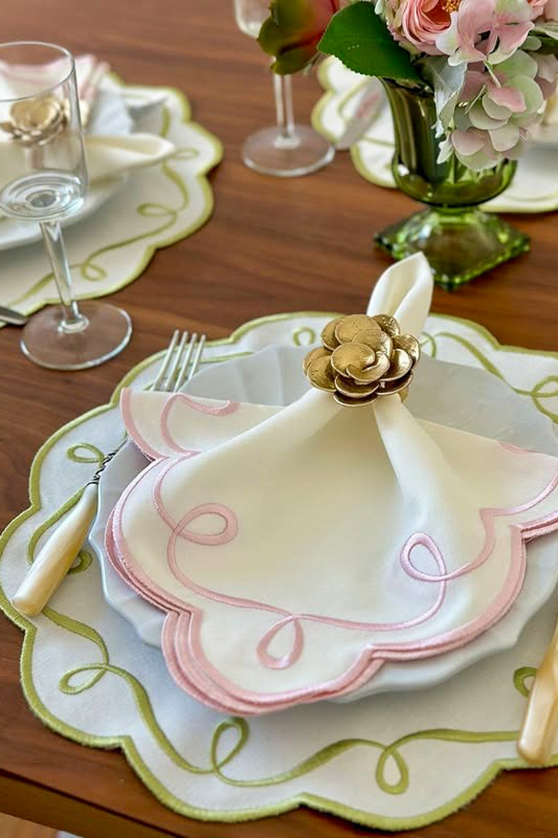 Bodrum Camellia Napkin Ring Gold