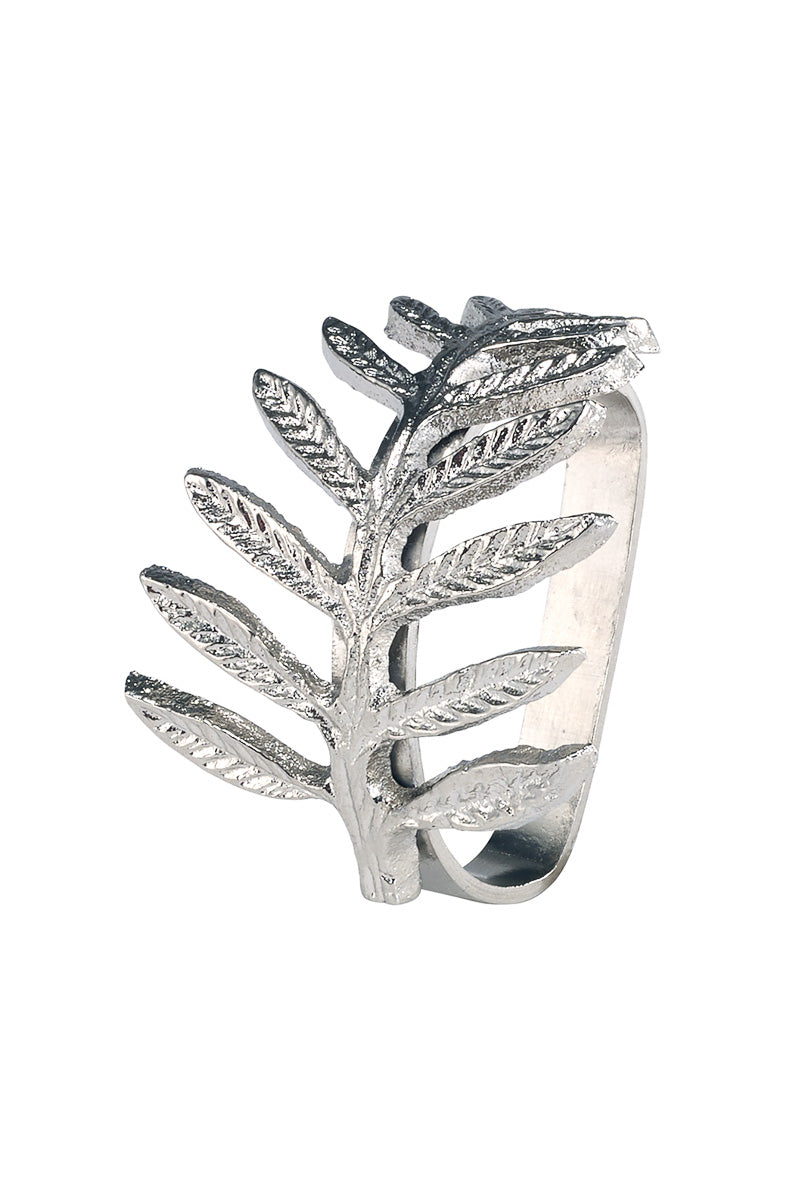 Bodrum Fern Napkin Ring Silver