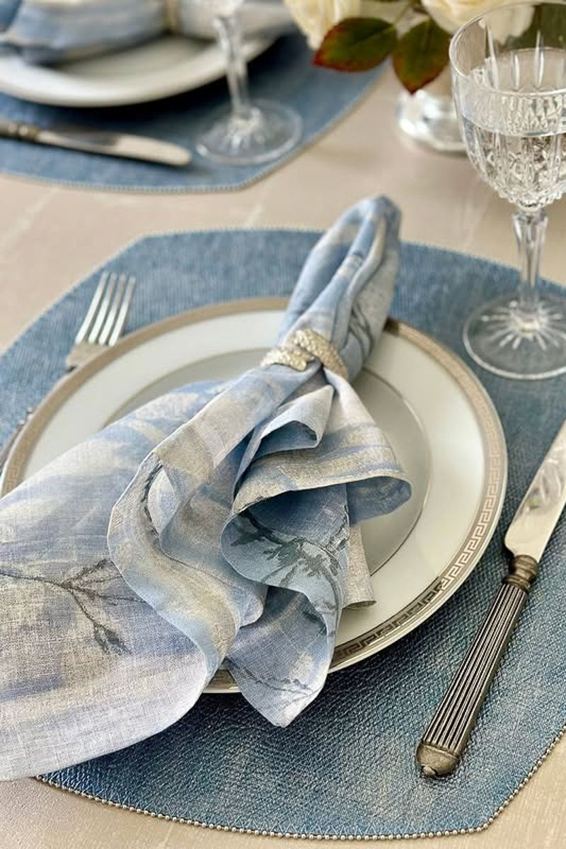 Bodrum Hellenic Wrap Napkin Ring Navy