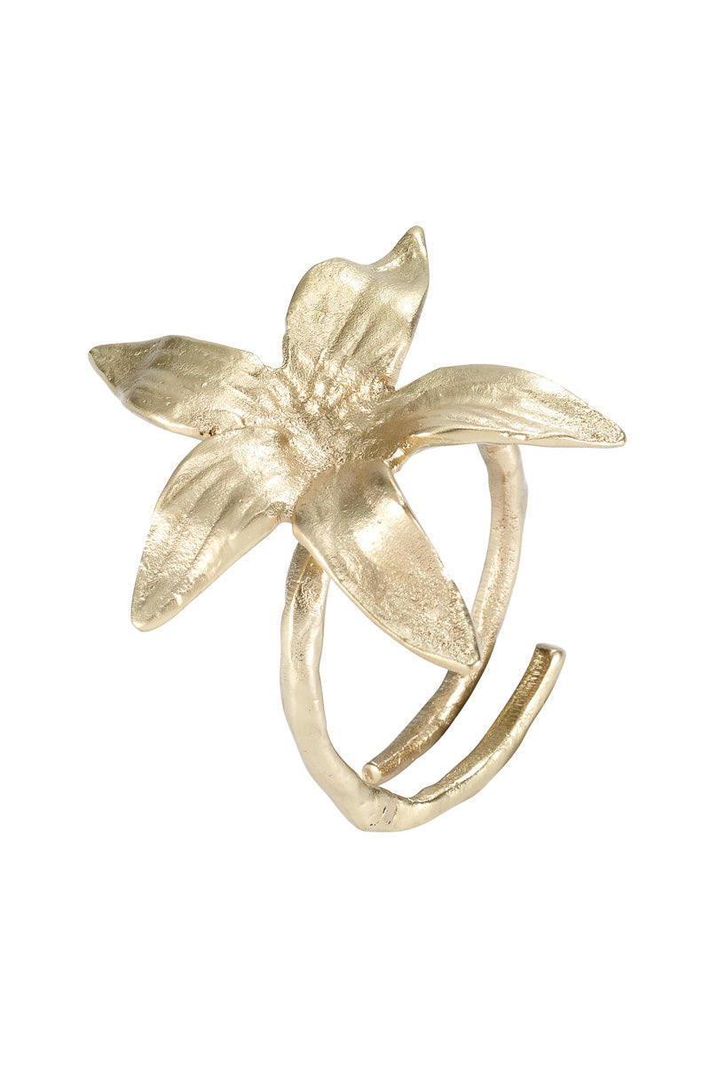 Bodrum Lillium Napkin Ring Gold
