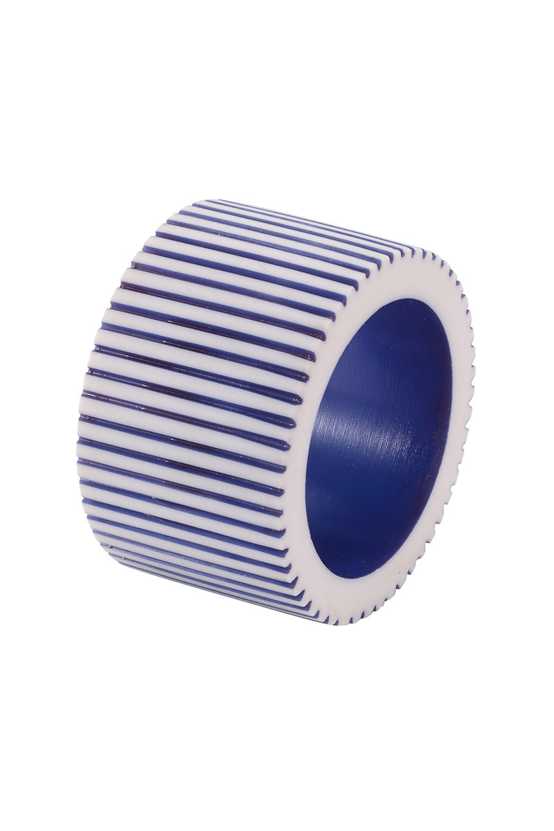Bodrum Pinstripe Napkin Ring Navy