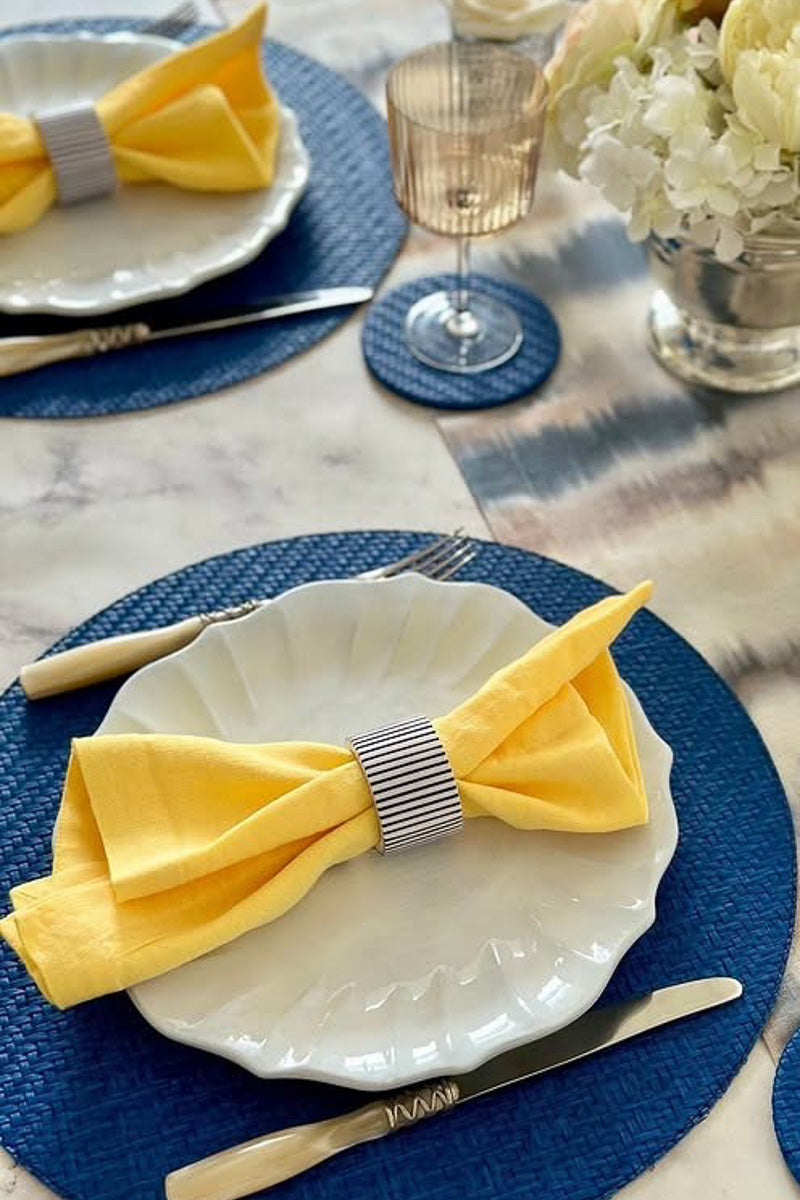 Bodrum Wicker Placemat 15" Round Delft