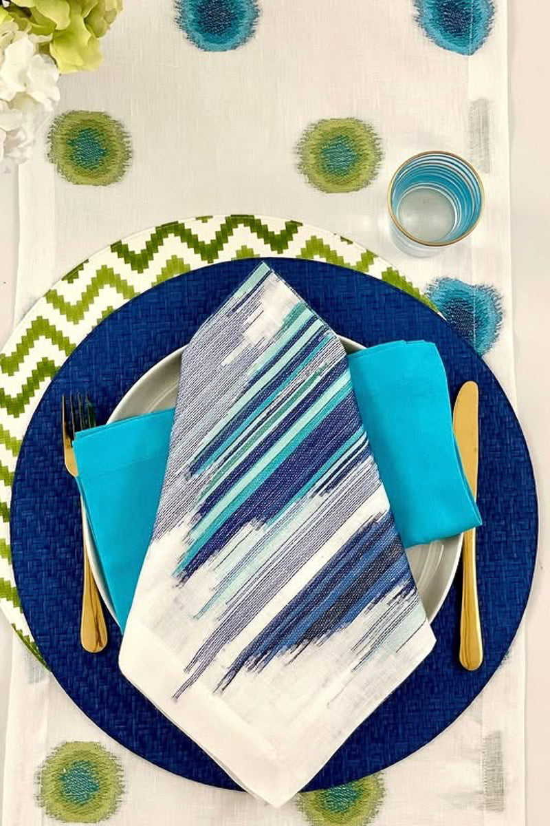 Bodrum Wicker Placemat 15" Round Delft