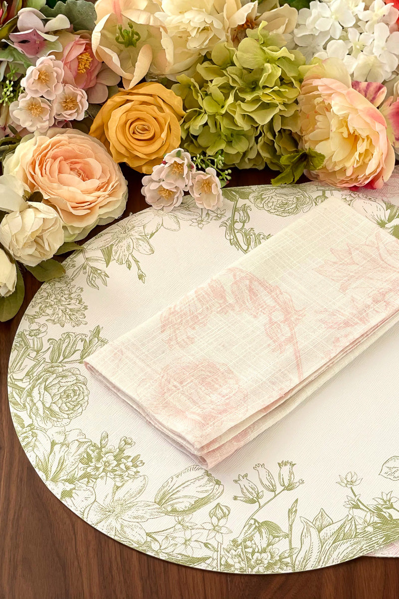 Bodrum Spring Garden Placemat 15" Round Willow