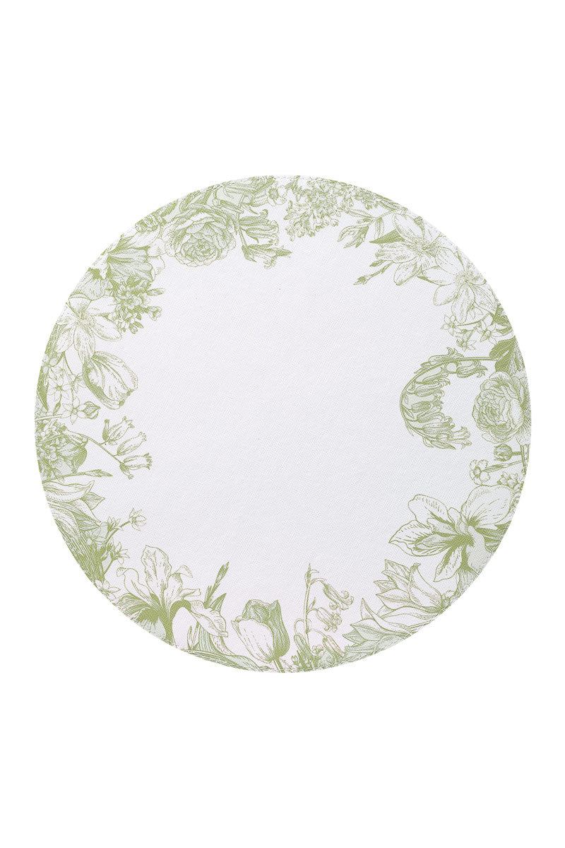 Bodrum Spring Garden Placemat 15" Round Willow