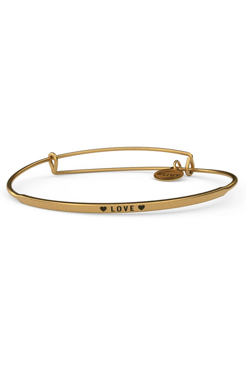 &Livy Posy Bracelet Love Hearts Antique Gold