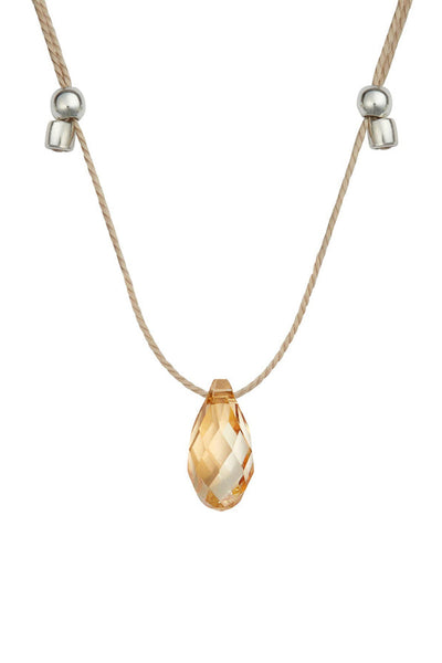 &Livy Hyevibe Crystal Slider Necklace Gold Shade Gold