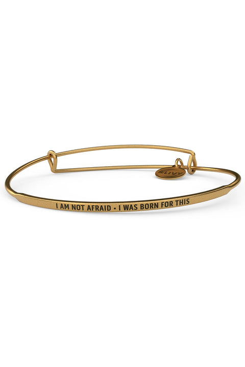 &Livy Posy Bracelet I'm Not Afraid I Was Born For This Antique Gold