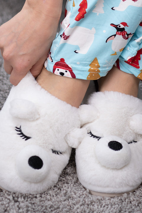 Polar Bear Novelty Slippers Small 6/7