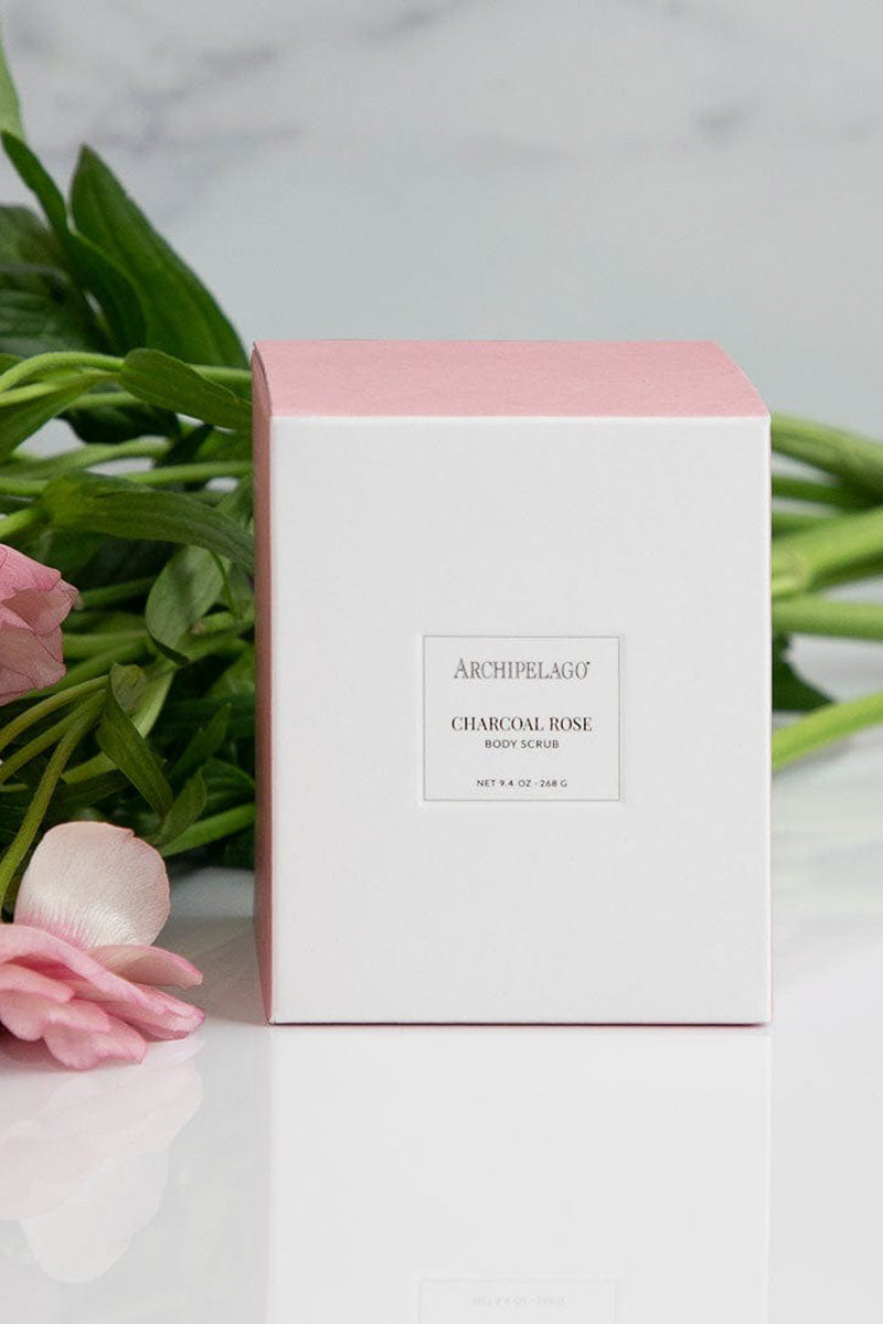 Archipelago Body Scrub Charcoal Rose 9 oz