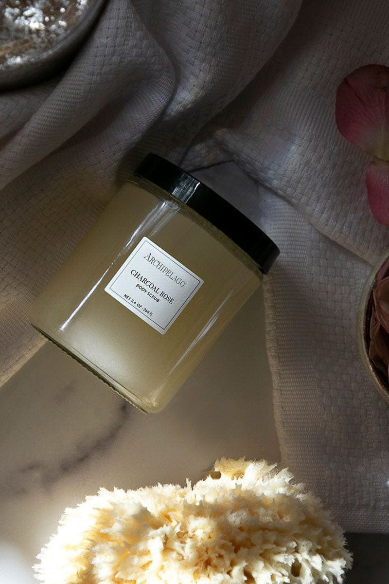 Archipelago Body Scrub Charcoal Rose 9 oz