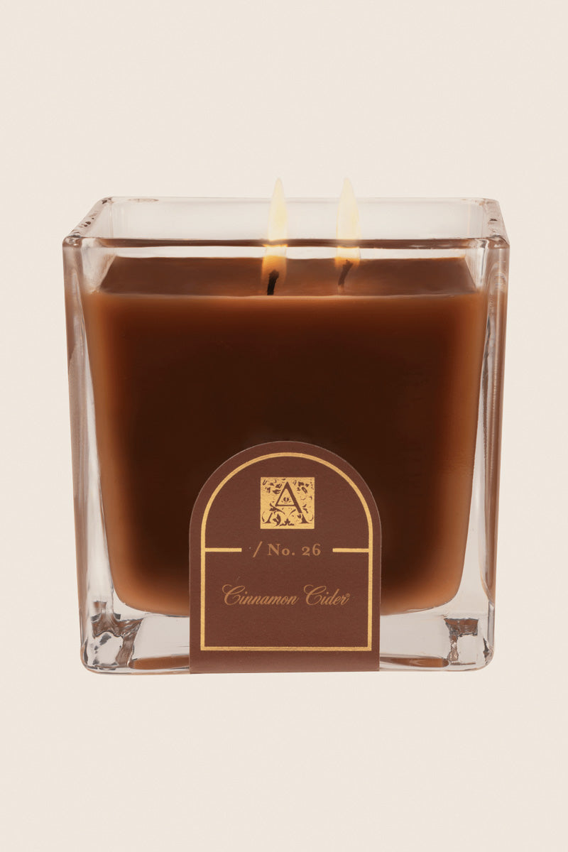 Aromatique Cinnamon Cider Cube Glass Candle 12 oz