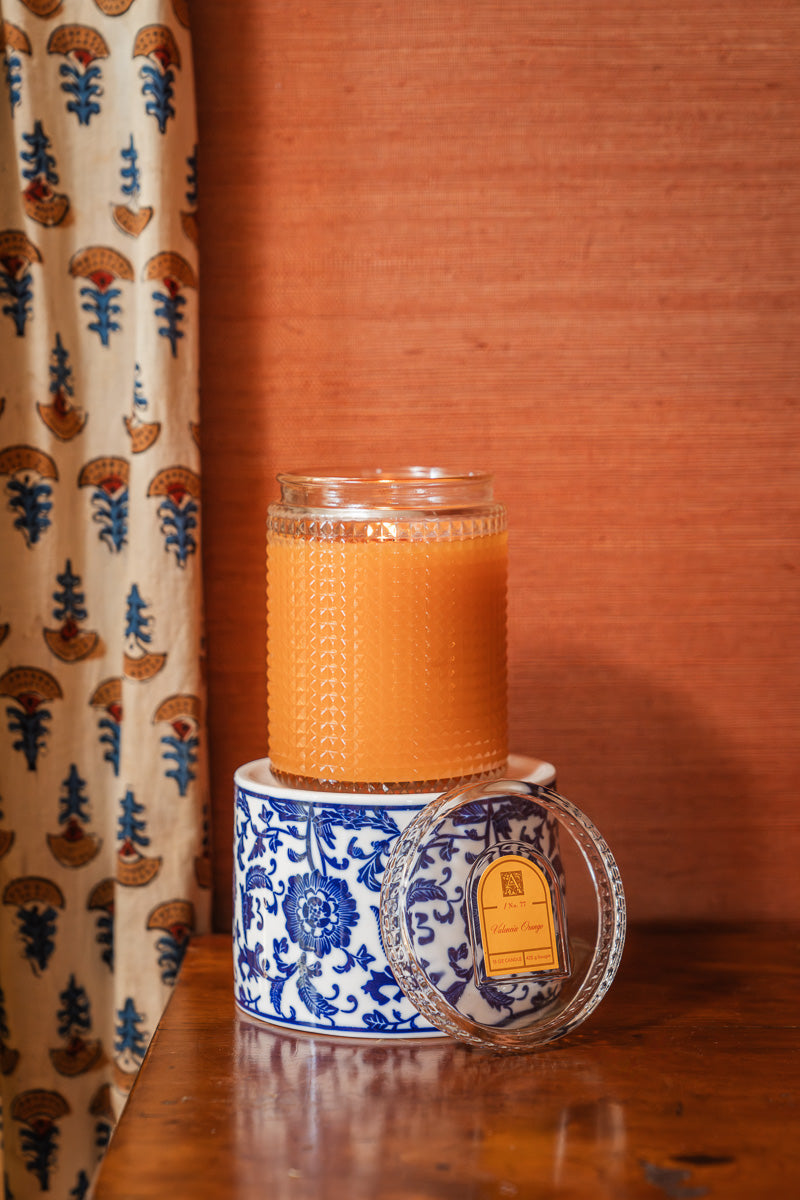 Aromatique Valencia Orange Textured Glass Candle