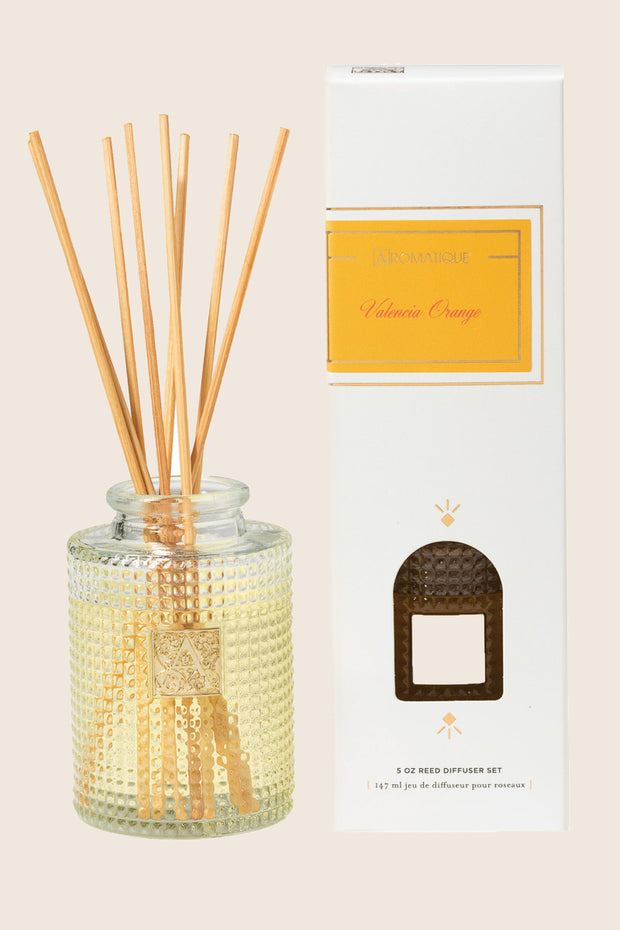 Aromatique Valencia Orange Reed Diffuser Set