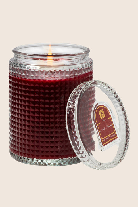 Aromatique The Smell of Christmas Textured Glass Candle with Lid 15 oz