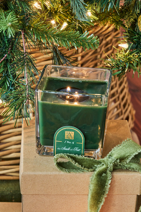 Aromatique The Smell of Tree Cube Glass Candle 12 oz