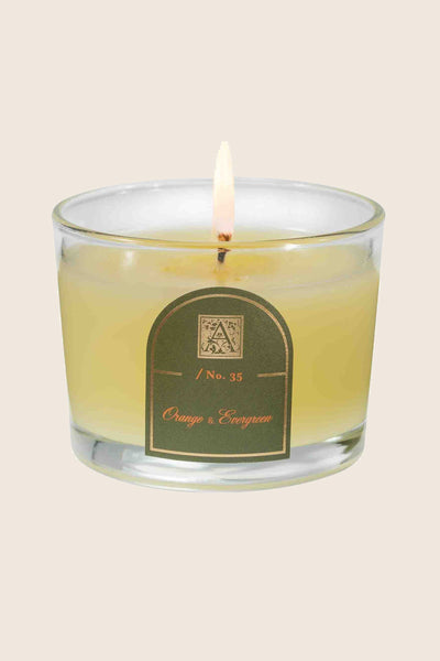 Aromatique Orange & Evergreen Petite Glass Tumbler Candle 4.5 oz