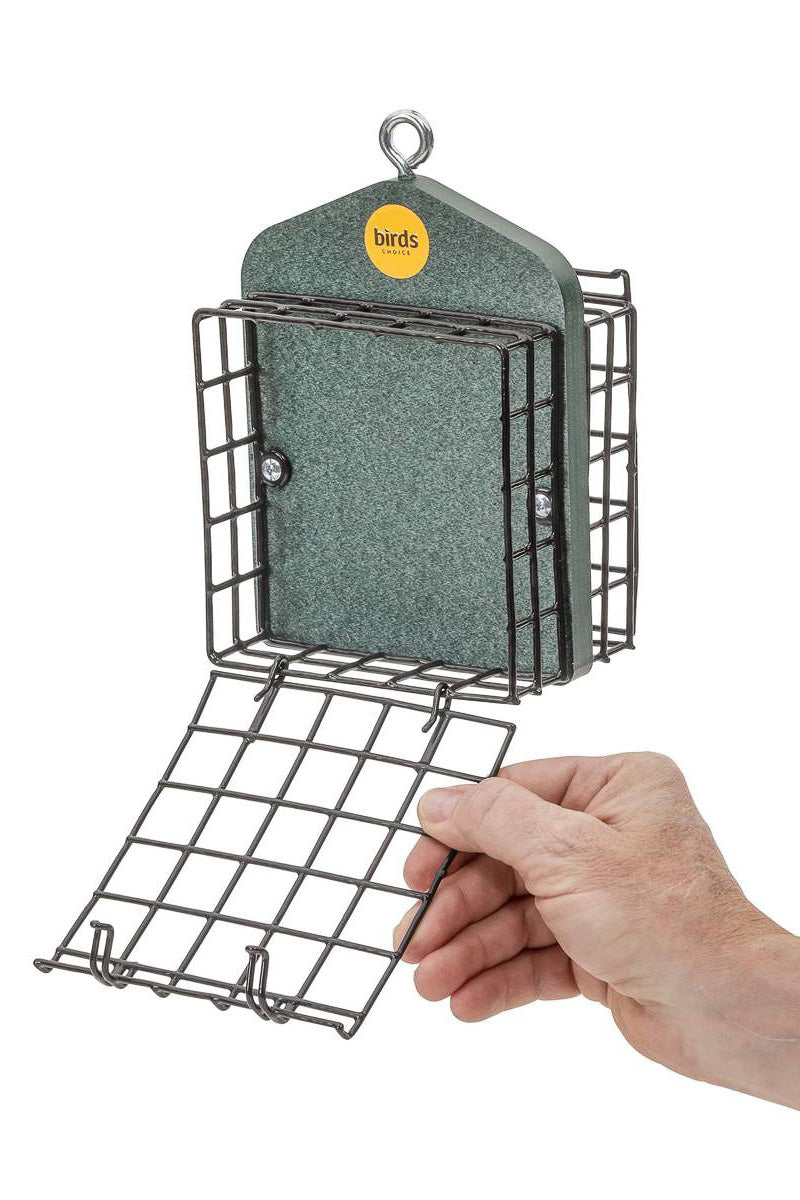 Birds Choice Suet Feeder for Two Cakes in Evergreen Recycled Plastic