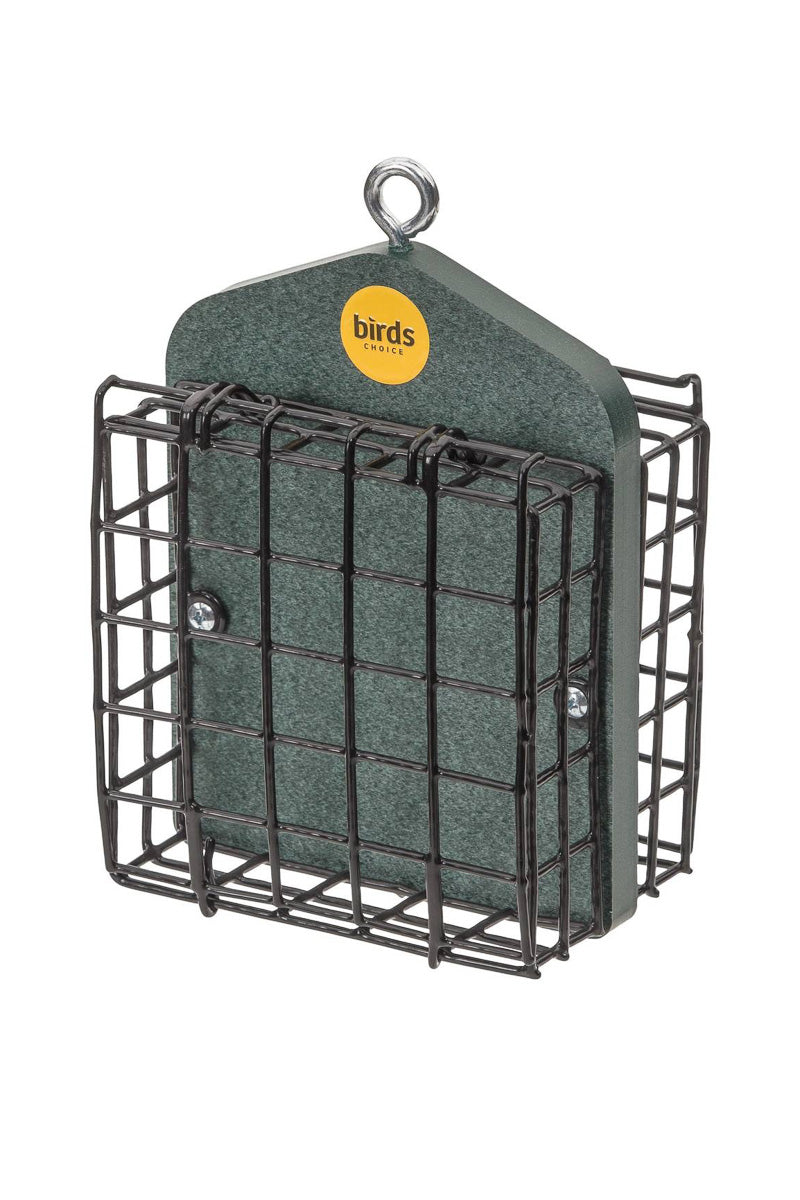 Birds Choice Suet Feeder for Two Cakes in Evergreen Recycled Plastic