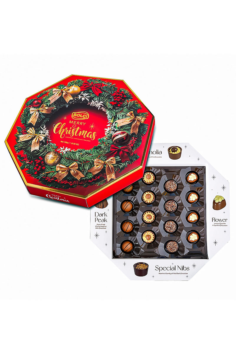 Bolci Merry Christmas Assorted Pralines 6.98 oz