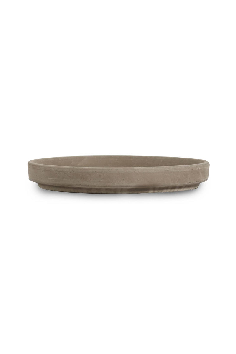 Standard Saucer 6" Dark Basalt Clay