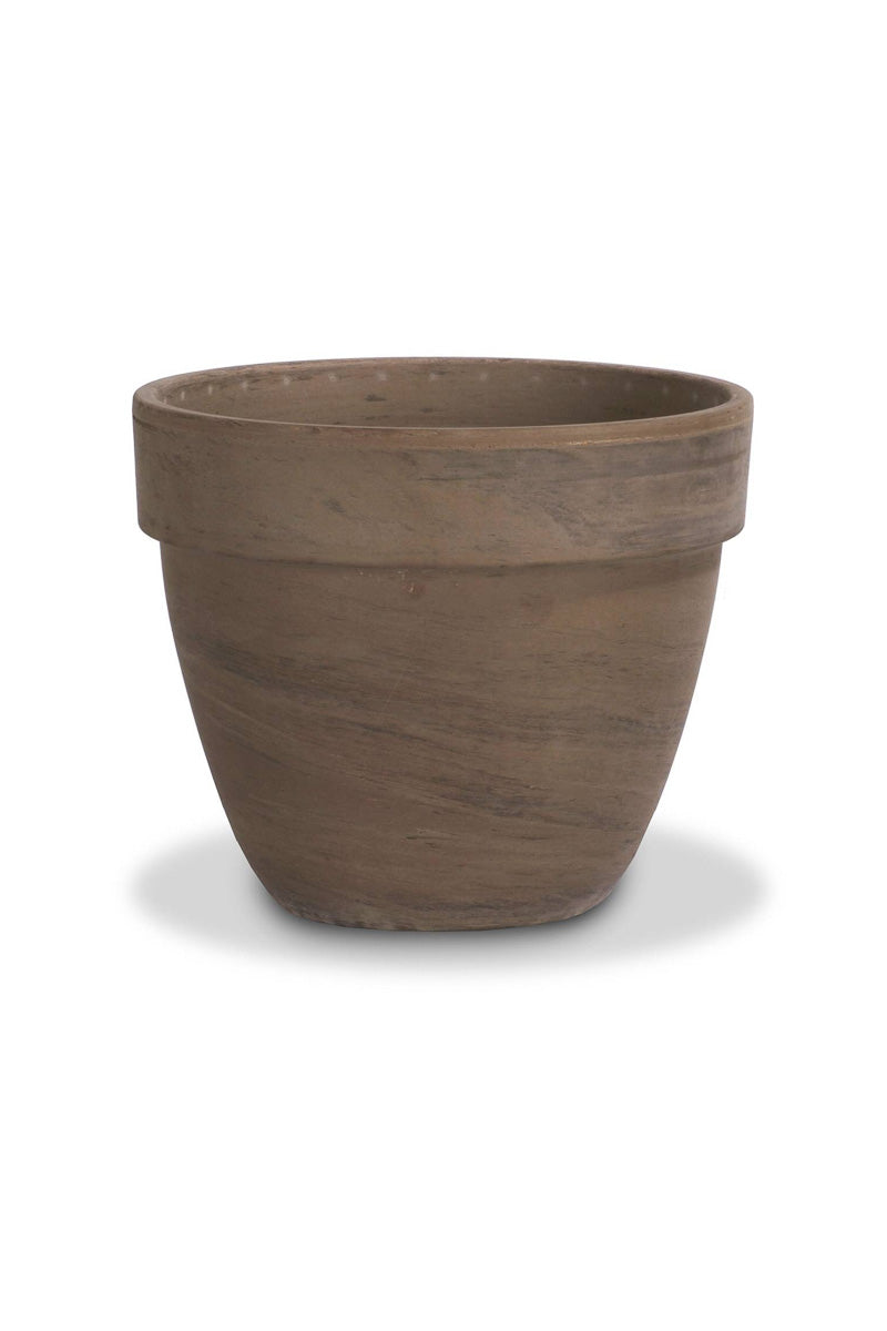 Levante Flower Pot Clay10.25" Dark Basalt