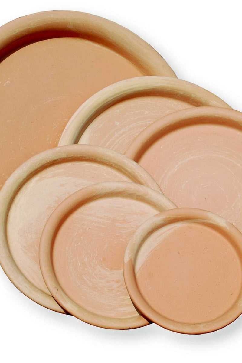 Low Profile Saucer 8" Light Marble Clay