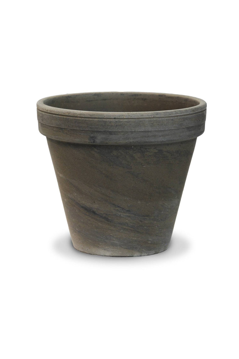 Standard Flower Planter 6" Dark Basalt Marbled Clay