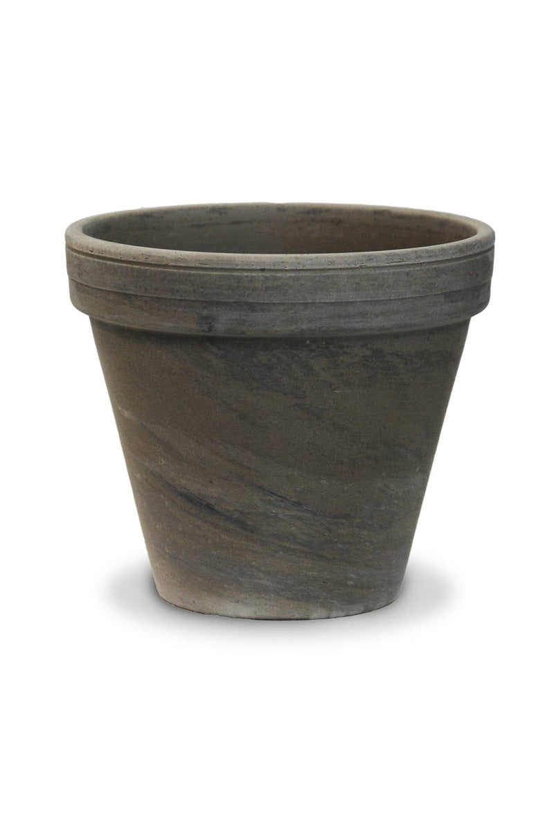 Dark Basalt Marbled Standard Flower Pot 8"