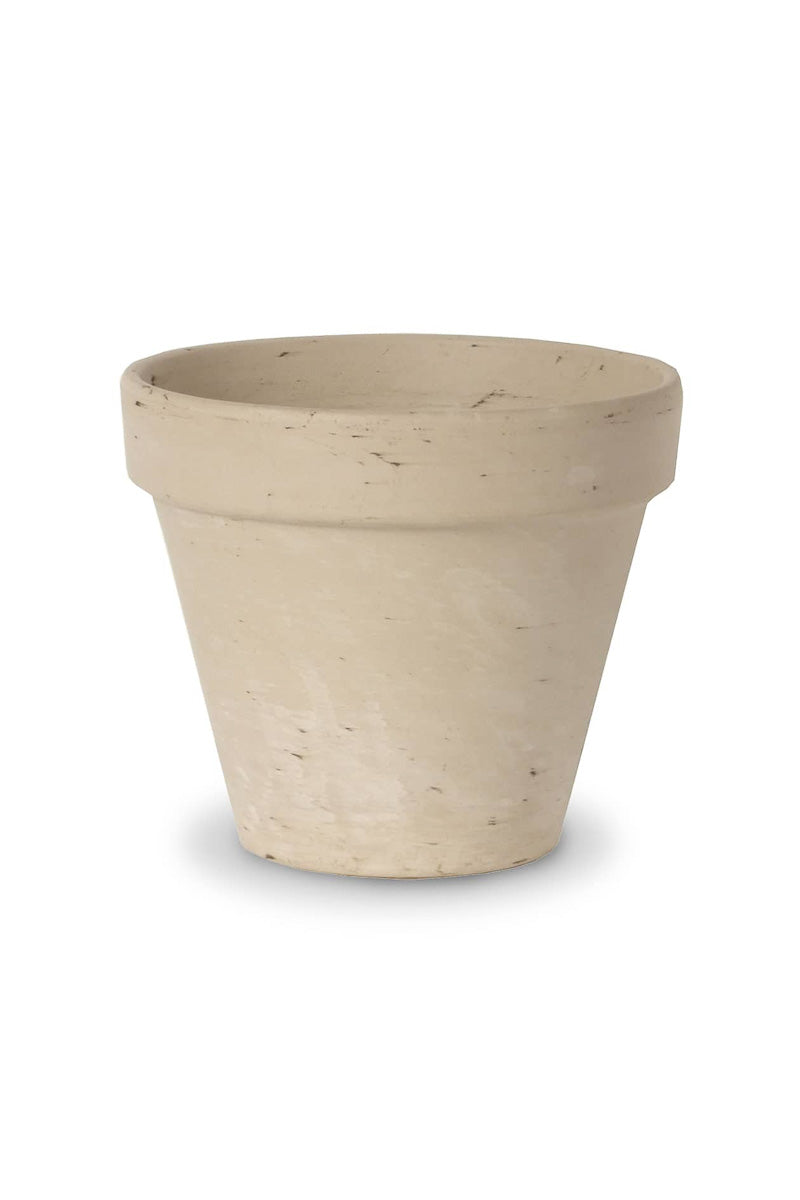 Standard Pot 8" White Granite Marble Clay