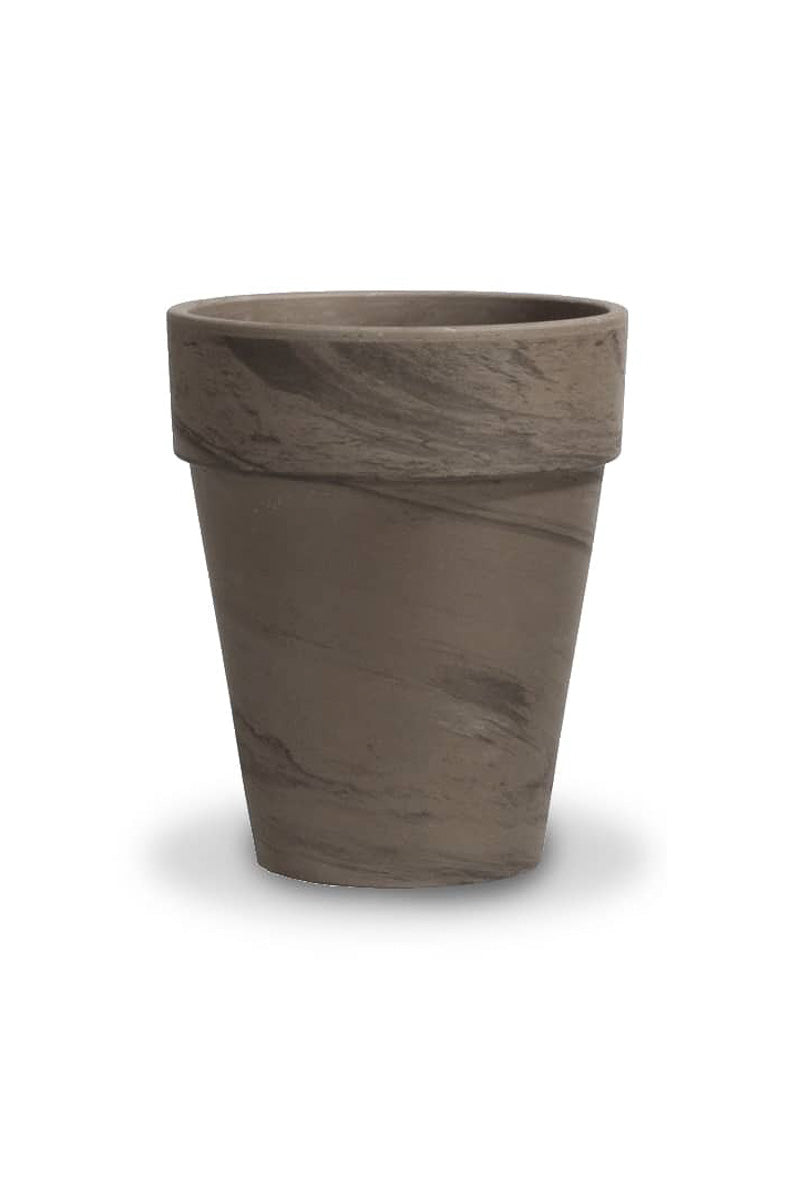 Rose Pot Extra Large 10" Dark Marbled Basalt Clay