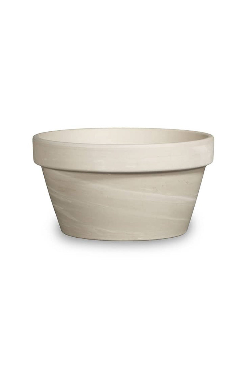 Bonsai Cactus Planter 10.75" White Granite Clay