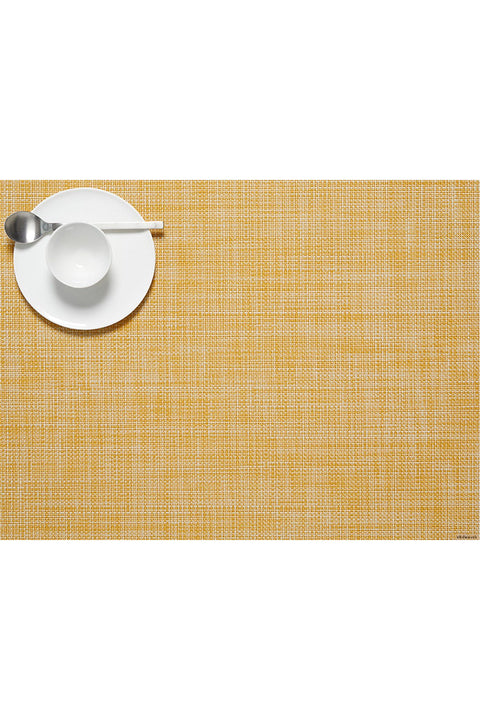 Chilewich Mini Basketweave Rectangle Placemat Ochre 14"x19"