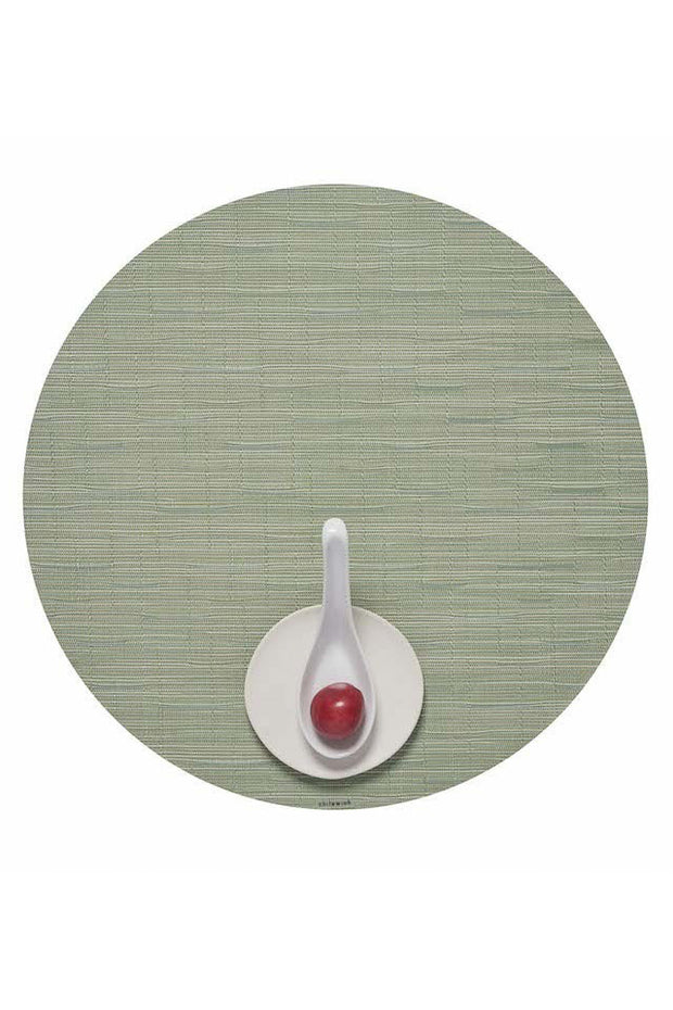 Chilewich Bamboo Round Placemat Spring Green 15" Round