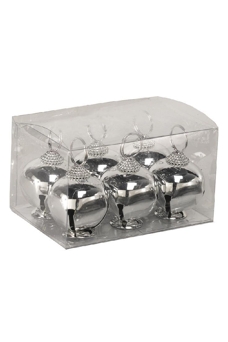 Jingle Bell Place Card Holder 3" Silver