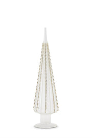 Jeweled Clear Glass Cone Tree Medium