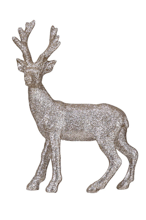 Resin Buck Glitter Silver Finish