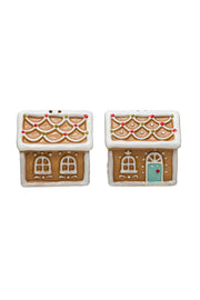 Salt & Pepper Shakers Gingerbread House Ceramic